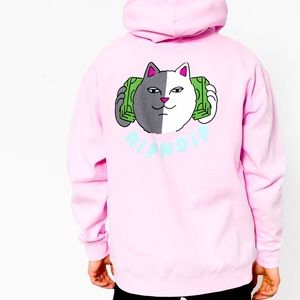 Rip N Dip Money Talks Pullover Hoodie in M & Pink